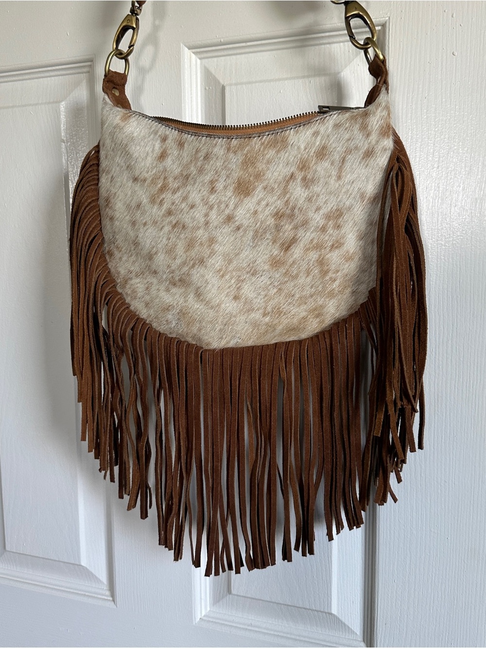 Cowhide Fringe Bag - Picture 2 of 3